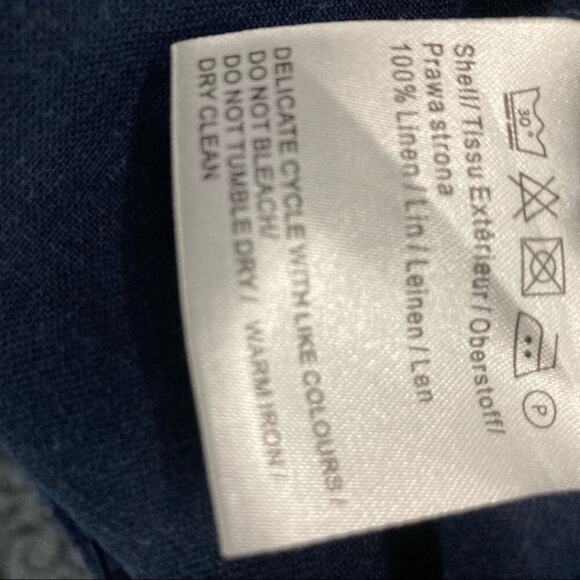 MICHAEL MICHAEL KORS BLUE & BLACK LINEN  DRESS SIZE 12 - Picture 4 of 4